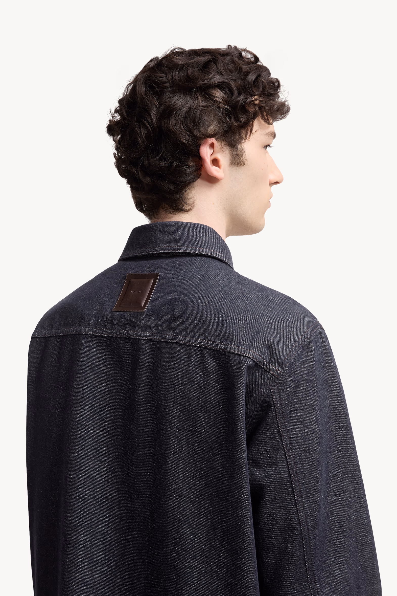 Camisa de manga larga de tejido vaquero Hombre Azul Denim Moncler 6